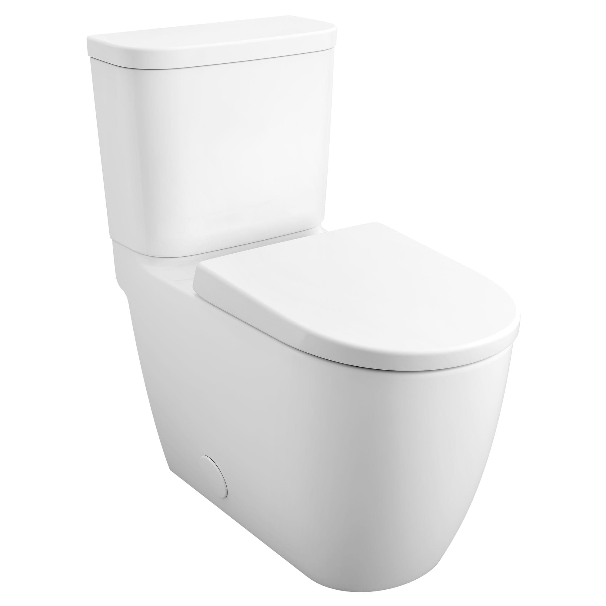 Two piece Right height Elongated Toilet with seat Right Hand Trip Lever GROHE ALPINE WHITE